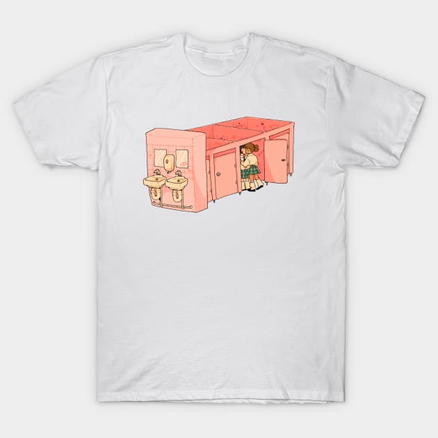 Bathroom wlws T-Shirt by PeachyDoodle